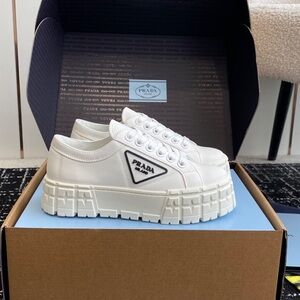 Prada White Chunky Sole Sneakers